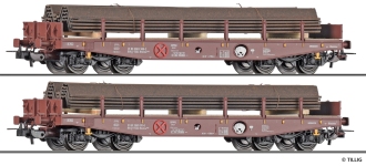 Tillig 70073 - H0 - 2-tlg. Set Schwerlastwagen Spundwänden, TSS Cargo, Ep. VI